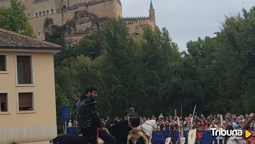 Justa de caballeros al pie del Alcázar de Segovia 