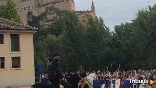 Justa de caballeros al pie del Alcázar de Segovia 