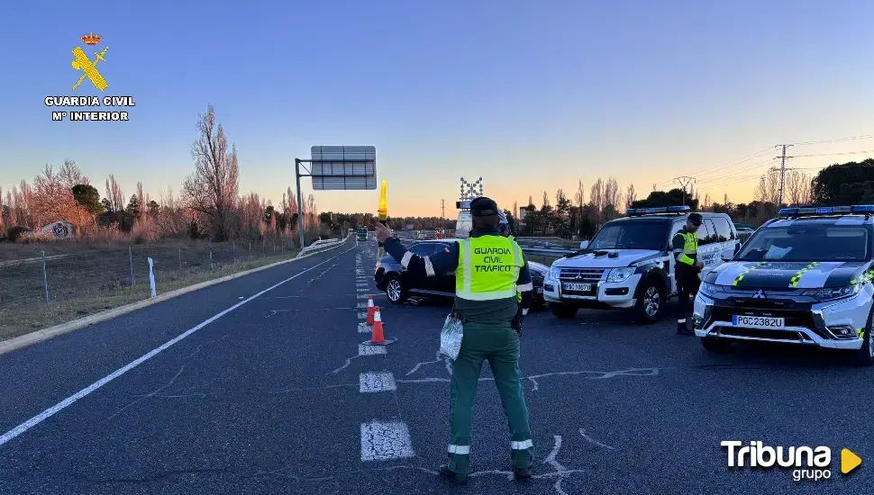 Tráiler en la A1, con quíntuple tasa de alcohol al volante 