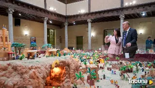 Los bomberos de las Diputación, en el Belén Playmobil formado por 10.000 figuras