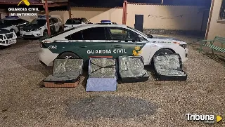 Tres detenidos en un autobús en la A-1 con 47 kilos de marihuana en sus maletas