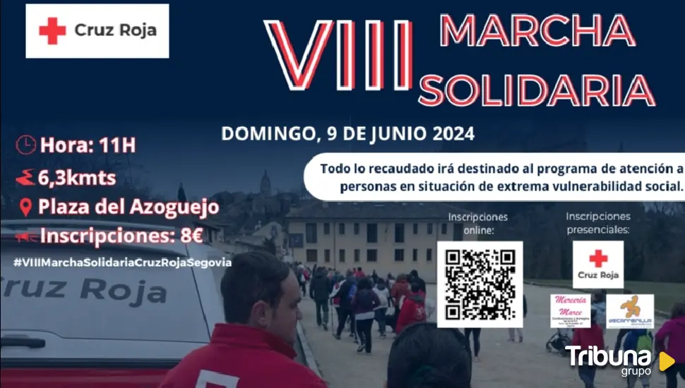 Cruz Roja de Segovia convoca la VIII Marcha Solidaria, por el cinturón verde de la ciudad 