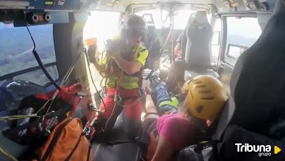 Evacuada una mujer en helicóptero al lesionarse en la ruta de los Senderos Reales