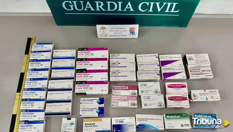 La Guardia Civil de Segovia detiene a dos personas por robo de medicamentos, móviles, joyas y dinero