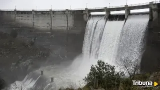 El caudal del río Moros, que alimenta a la presa de El Tejo, en alerta roja; el río Eresma, en naranja